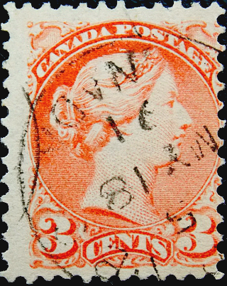 Канада 1872 год . Queen Victoria . 3 c . Каталог 13,0 €. (1)  